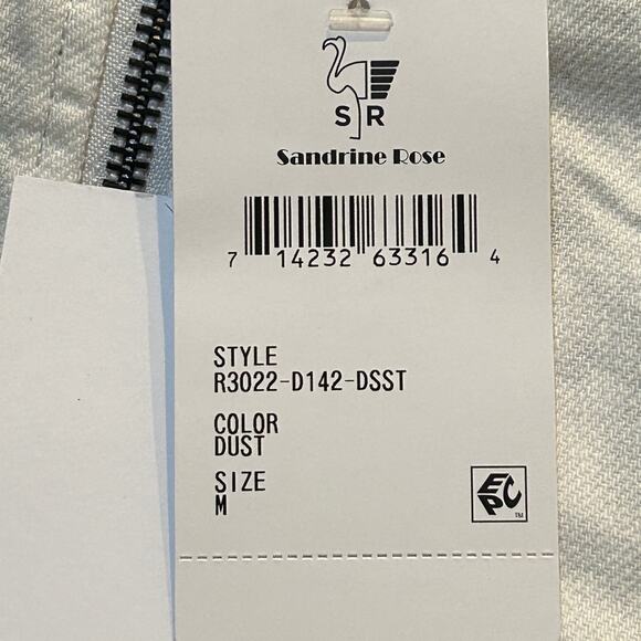 Sandrine Rose Zip Oversized Linen Blend Bomber Jacket White Women Medium NWT - Picture 12 of 12